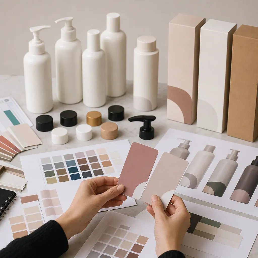 Semi-custom sample sachets and packaging